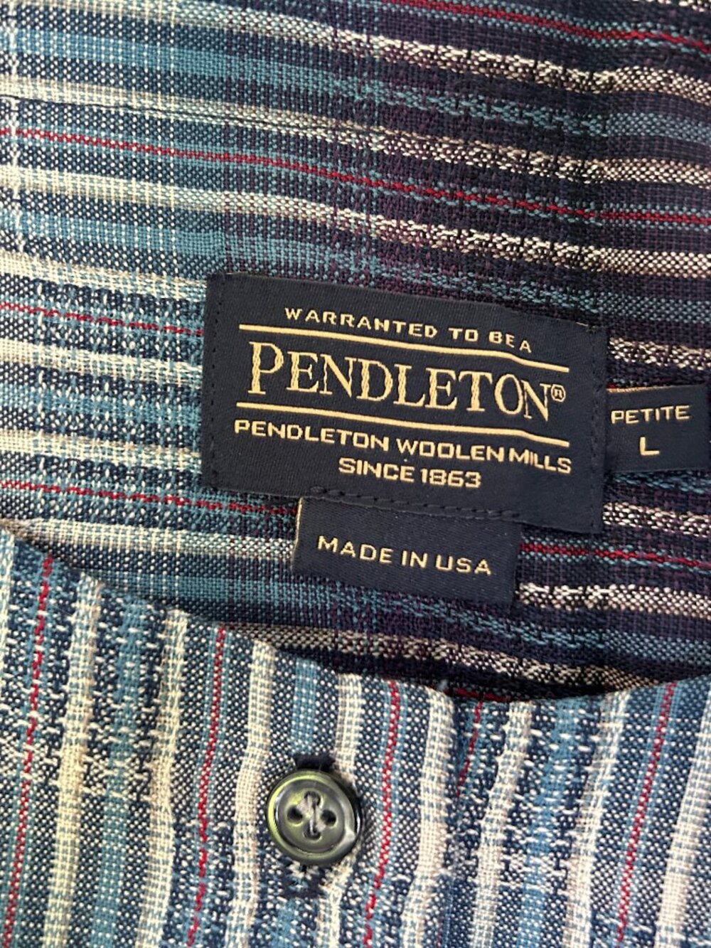 Pendleton Wool Shirt Large Petite